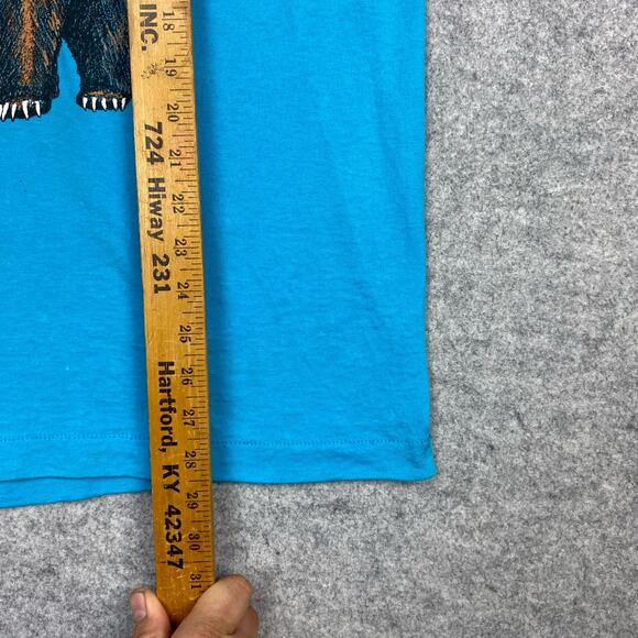 Vintage shirt mens XL 90s singlestitch Alaska wildlife grizzly bear native tribe - Picture 8 of 9